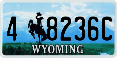 WY license plate 48236C