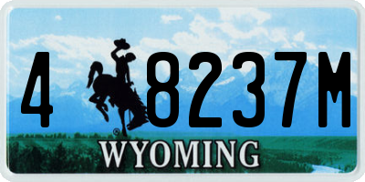 WY license plate 48237M