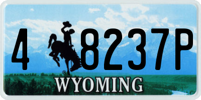 WY license plate 48237P