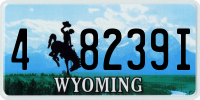 WY license plate 48239I