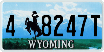 WY license plate 48247T