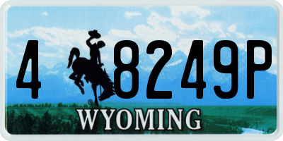 WY license plate 48249P