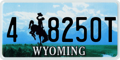 WY license plate 48250T