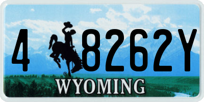 WY license plate 48262Y