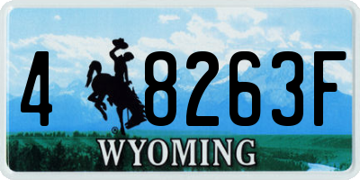 WY license plate 48263F