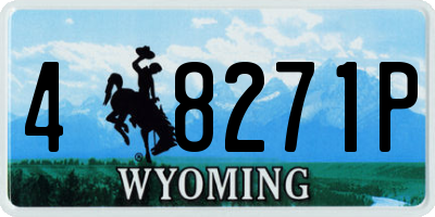 WY license plate 48271P