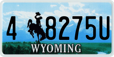 WY license plate 48275U
