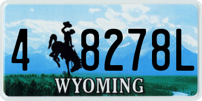 WY license plate 48278L