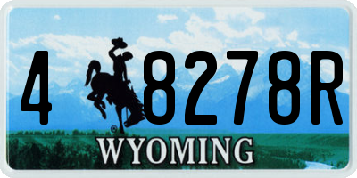 WY license plate 48278R