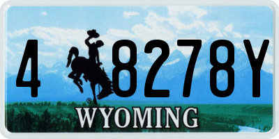 WY license plate 48278Y