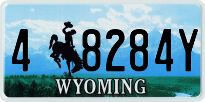 WY license plate 48284Y