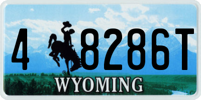 WY license plate 48286T