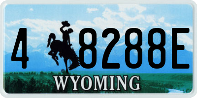 WY license plate 48288E