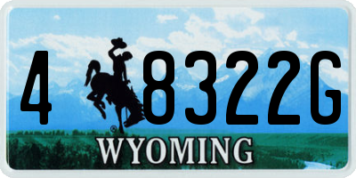 WY license plate 48322G