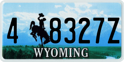 WY license plate 48327Z