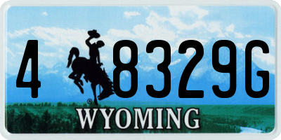 WY license plate 48329G