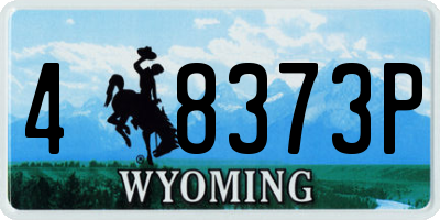 WY license plate 48373P