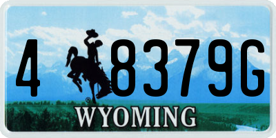 WY license plate 48379G