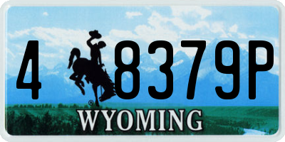 WY license plate 48379P