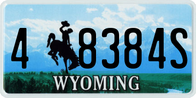 WY license plate 48384S