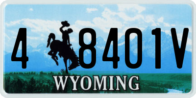 WY license plate 48401V