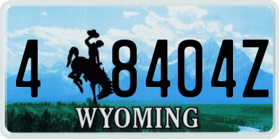 WY license plate 48404Z