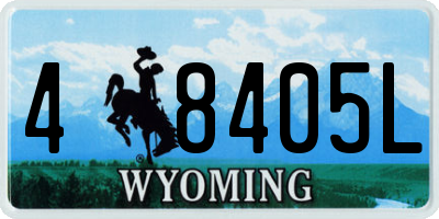 WY license plate 48405L