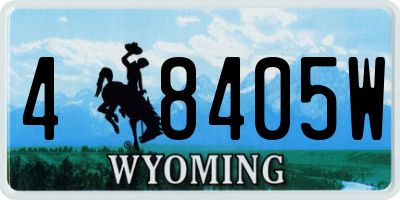 WY license plate 48405W