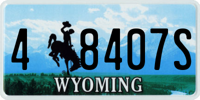 WY license plate 48407S