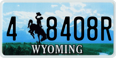 WY license plate 48408R