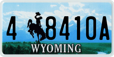 WY license plate 48410A