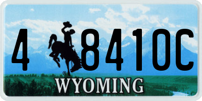 WY license plate 48410C
