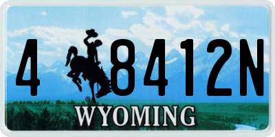 WY license plate 48412N