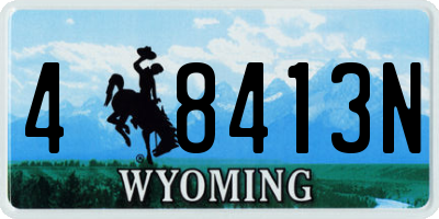 WY license plate 48413N