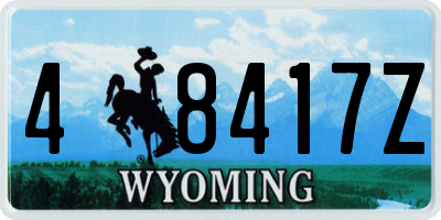 WY license plate 48417Z