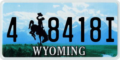 WY license plate 48418I