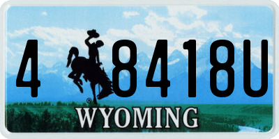 WY license plate 48418U