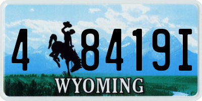 WY license plate 48419I