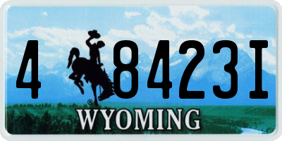 WY license plate 48423I