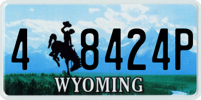 WY license plate 48424P