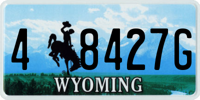 WY license plate 48427G