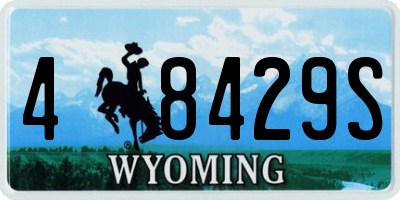 WY license plate 48429S