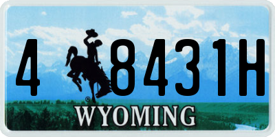 WY license plate 48431H