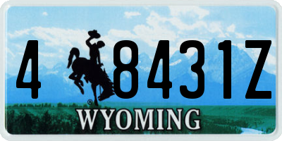 WY license plate 48431Z