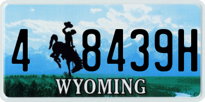 WY license plate 48439H