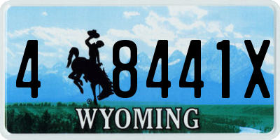 WY license plate 48441X