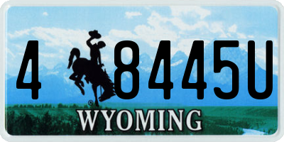 WY license plate 48445U