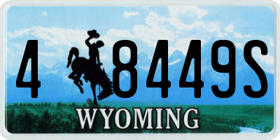 WY license plate 48449S