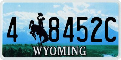 WY license plate 48452C