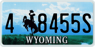 WY license plate 48455S